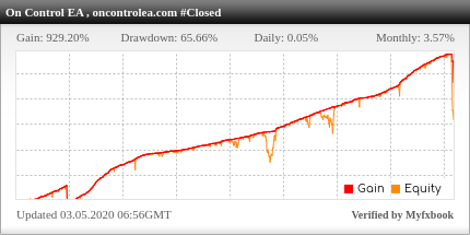 On Control EA Review On Control EA - Live Account Trading Results Using This FX Expert Advisor For MetaTrader 4 (MT4) And Forex Robot With EURUSD, GBPUSD, USDCHF, USDJPY And CADJPY Currency Pairs - Real Stats Added 2014