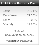 Myfxbook widget for GoldBox Z-Recovery Pro